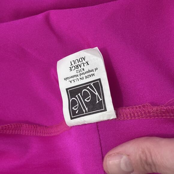 90s Kelle Skirt XL Pink Tiered Ruffle Pleated Pull On Dance Costume Ballet 80s‎ - Picture 7 of 8